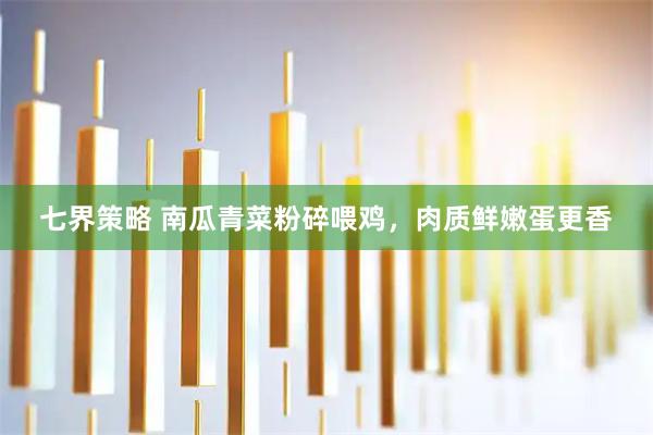 七界策略 南瓜青菜粉碎喂鸡，肉质鲜嫩蛋更香