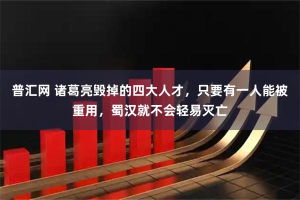 普汇网 诸葛亮毁掉的四大人才，只要有一人能被重用，蜀汉就不会轻易灭亡