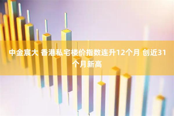 中金宸大 香港私宅楼价指数连升12个月 创近31个月新高